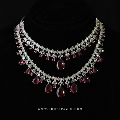 Empress Necklace Set - Red