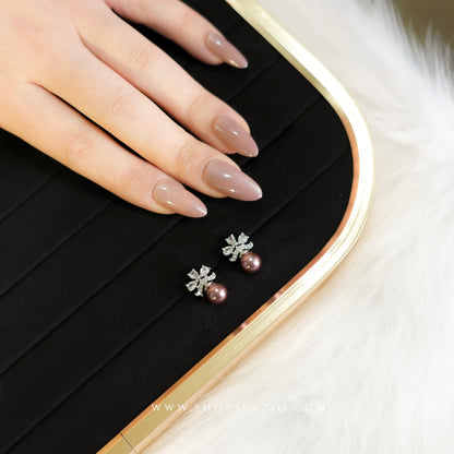 Pearl CZ Glow Studs