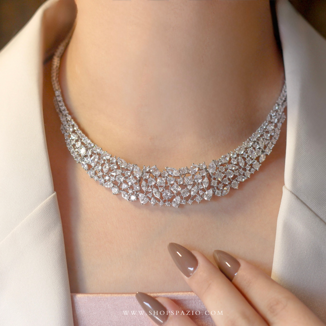 Lunar Grace CZ Necklace Set