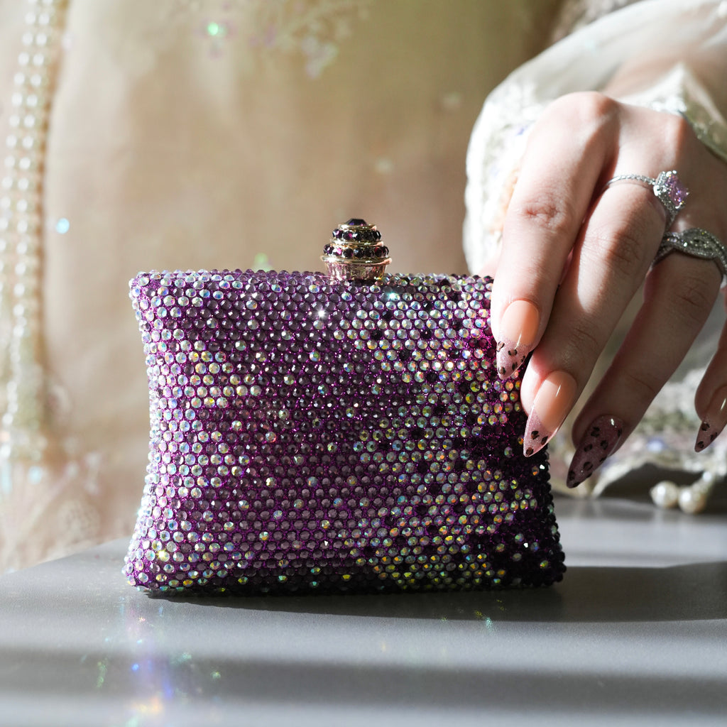 Aurum Luxe Clutch - Purple
