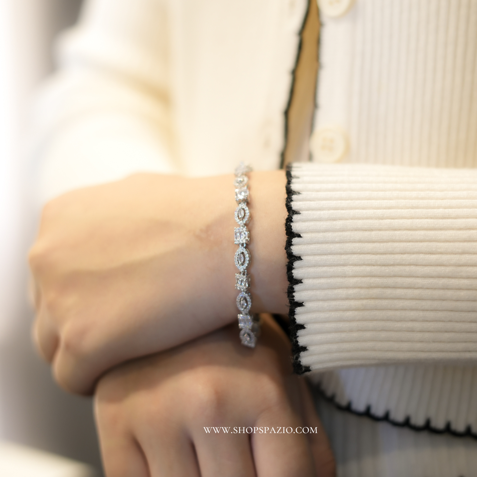 CZ Link Spark Bracelet
