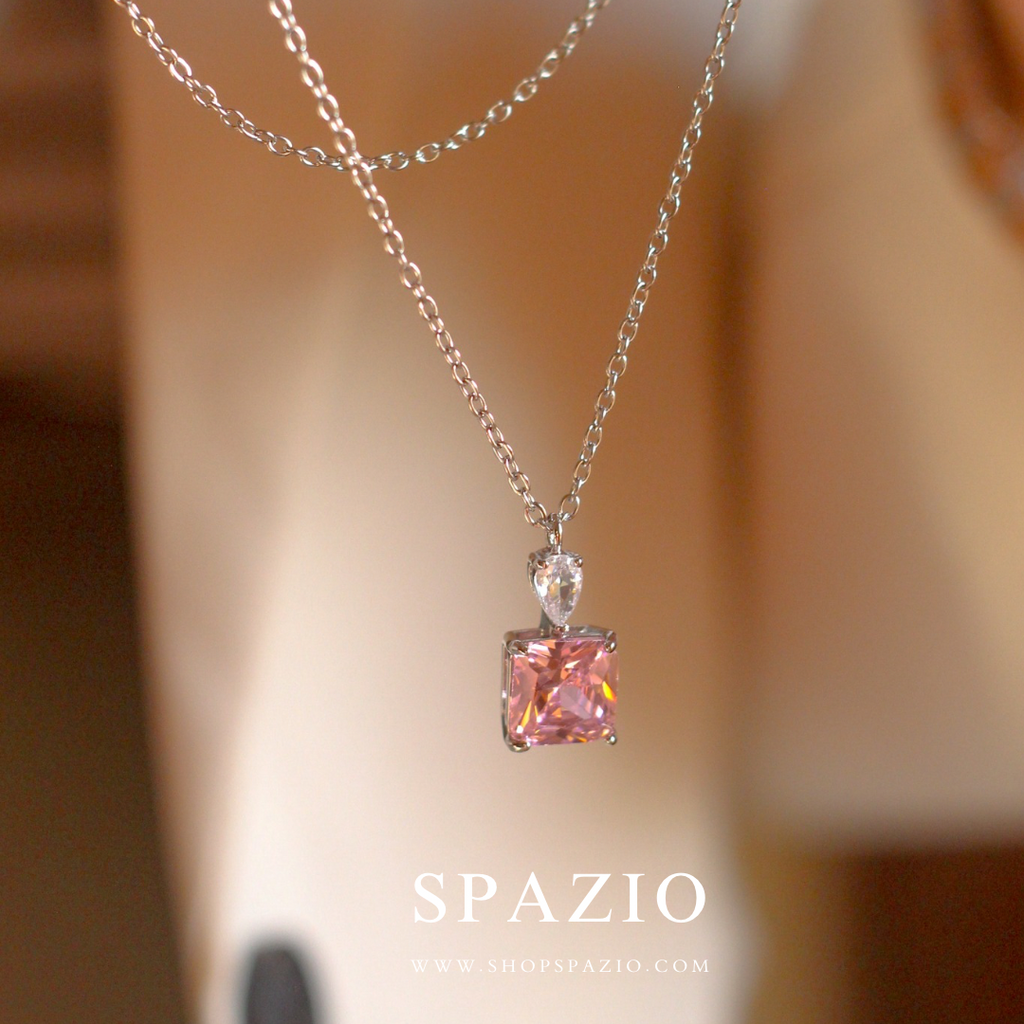 CZ Pink Luminous Pendant
