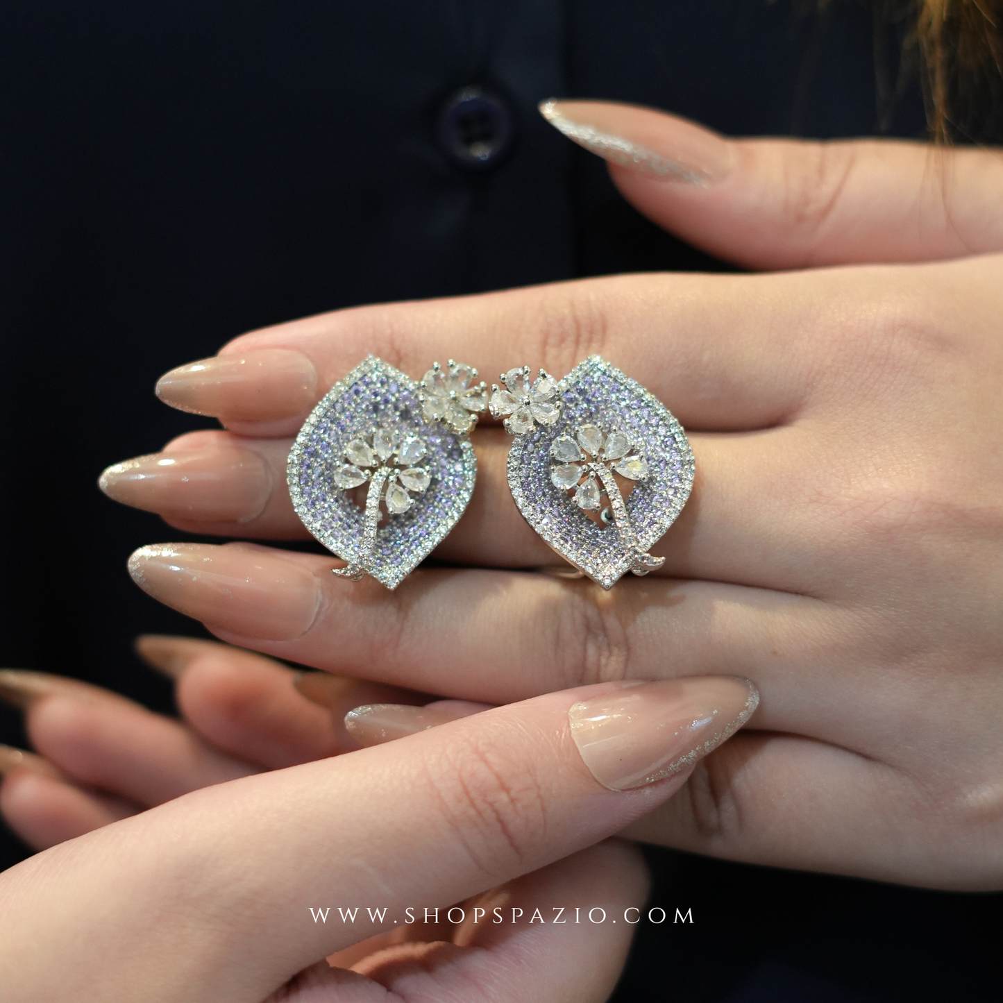 Aurora Studs - Purple