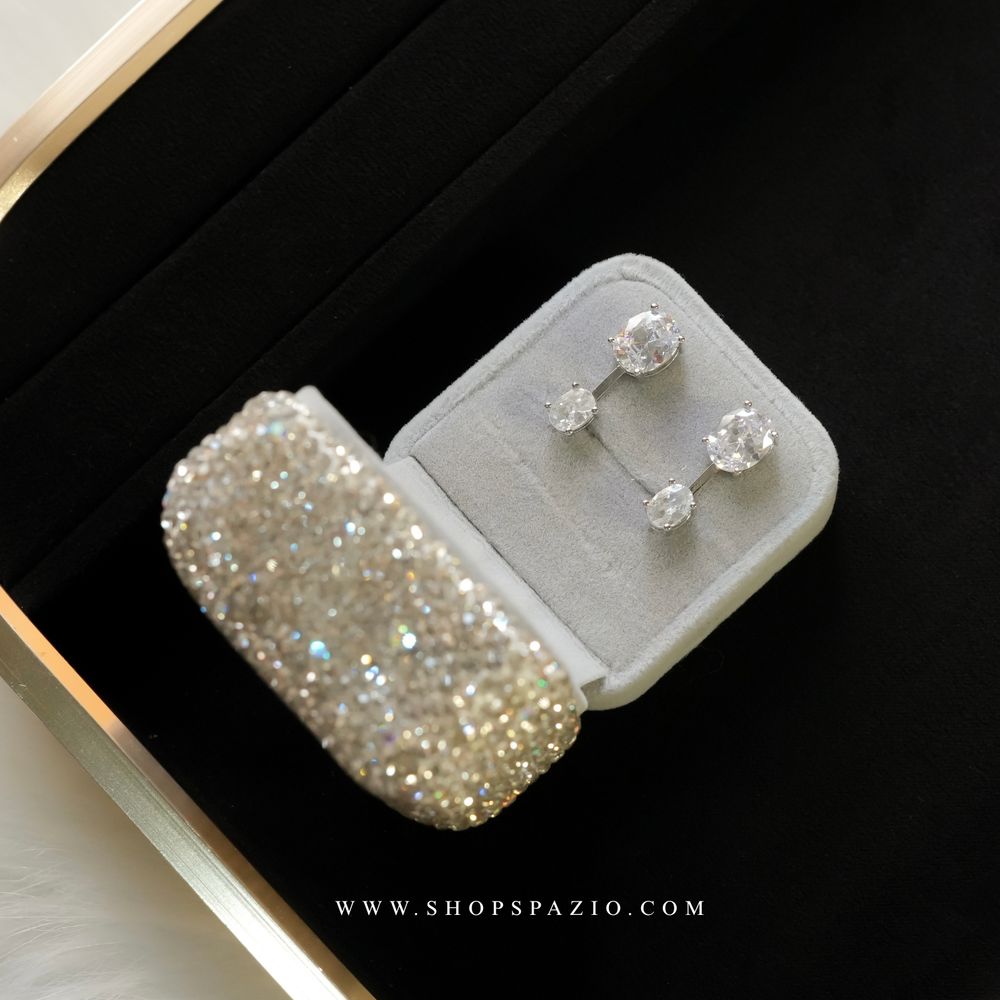 Dual Oval Drop Earrings