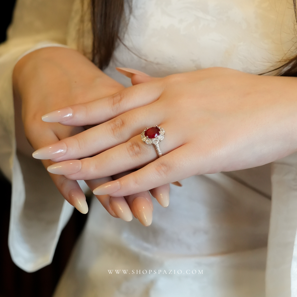 Scarlet Halo Ring - Adjustable