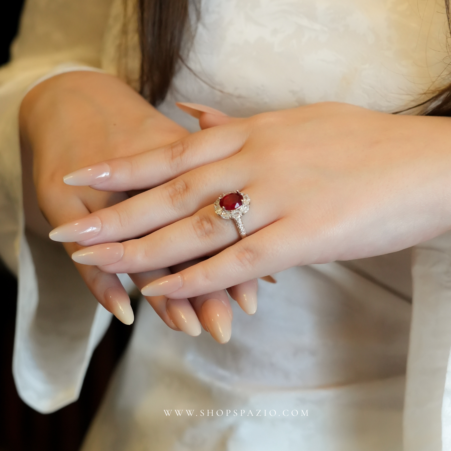 Scarlet Halo Ring - Adjustable