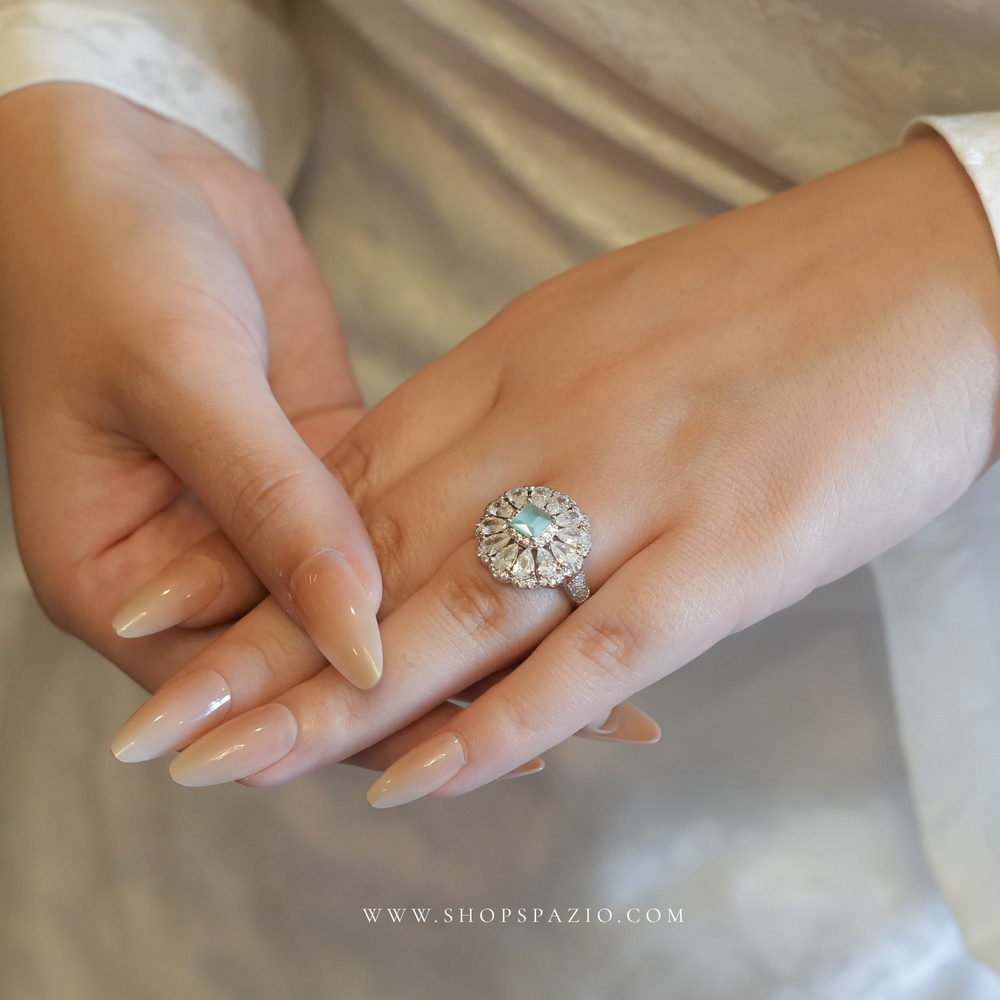 CZ Bloom Ring - Adjustable