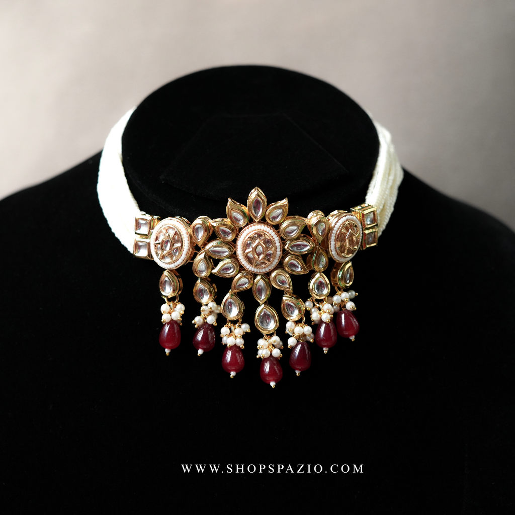 Gulab Kundan Choker Set