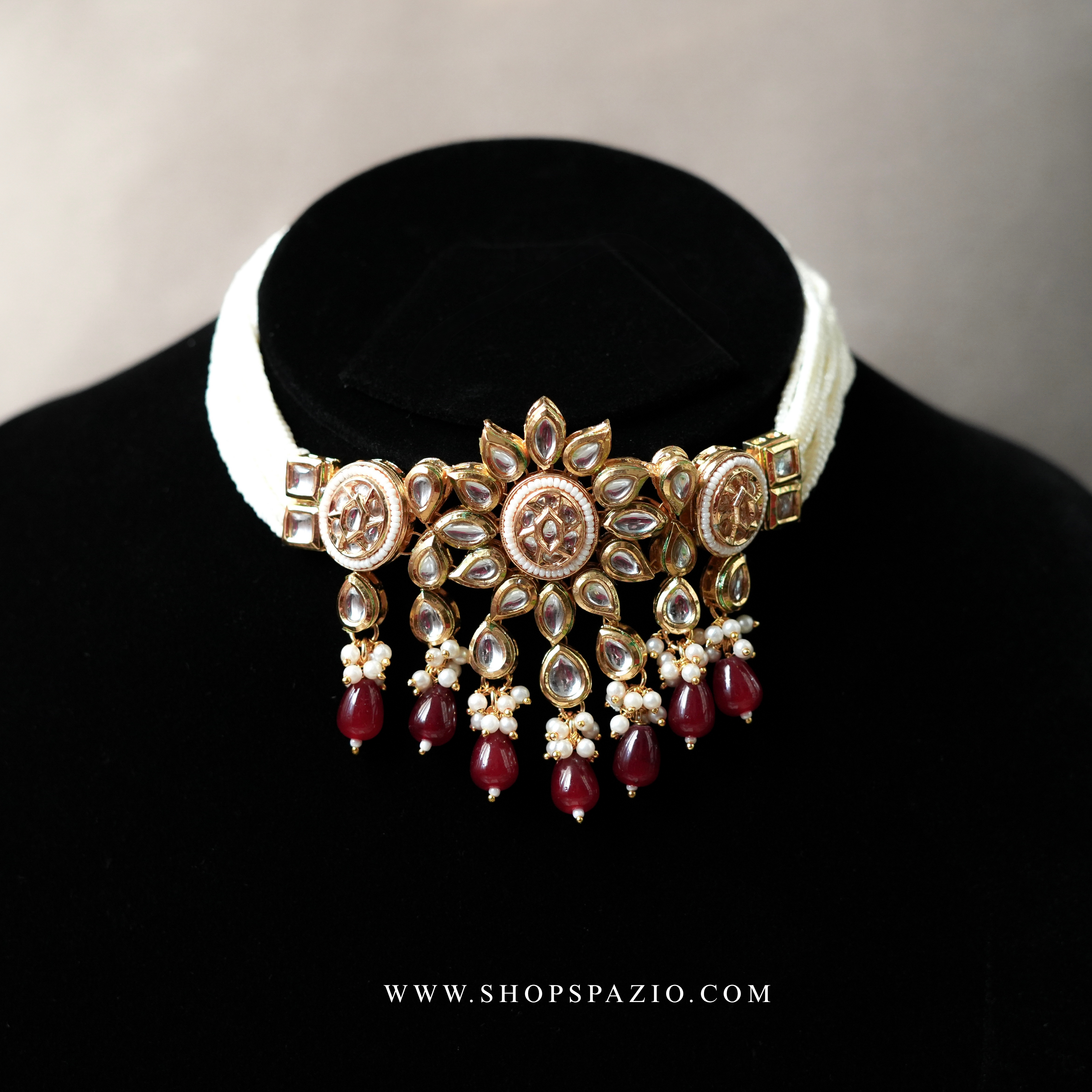 Gulab Kundan Choker Set