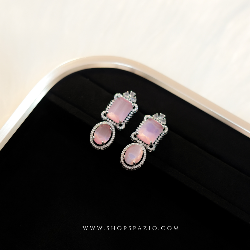 Duet Earrings - Blush Pink