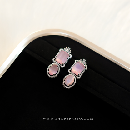 Duet Earrings - Blush Pink
