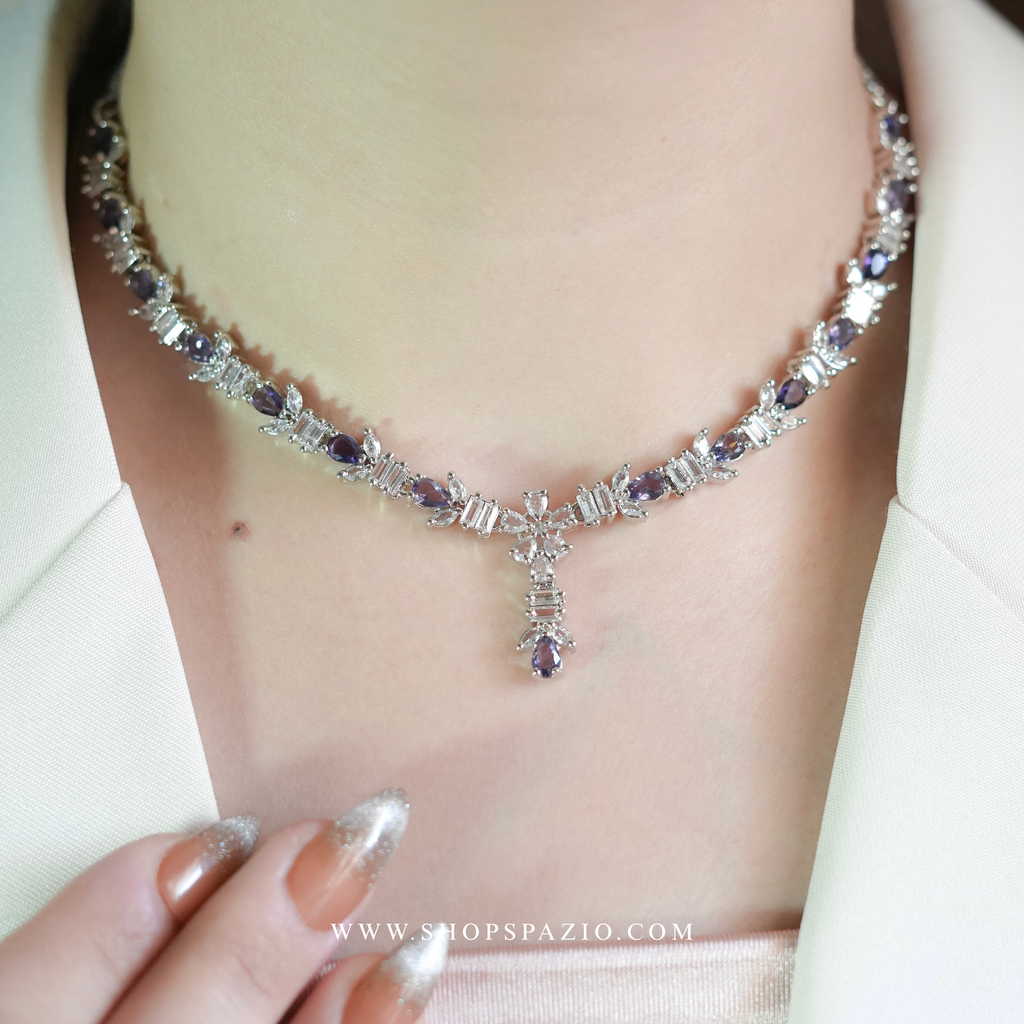 Grace Necklace Set - Purple