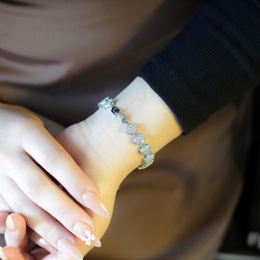 Aurora CZ Heart Bracelet