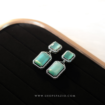 Prisma Duet Earrings - Mint Blue