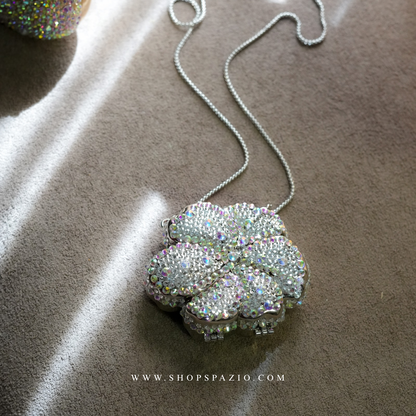 Rhinestone Bloom Clutch