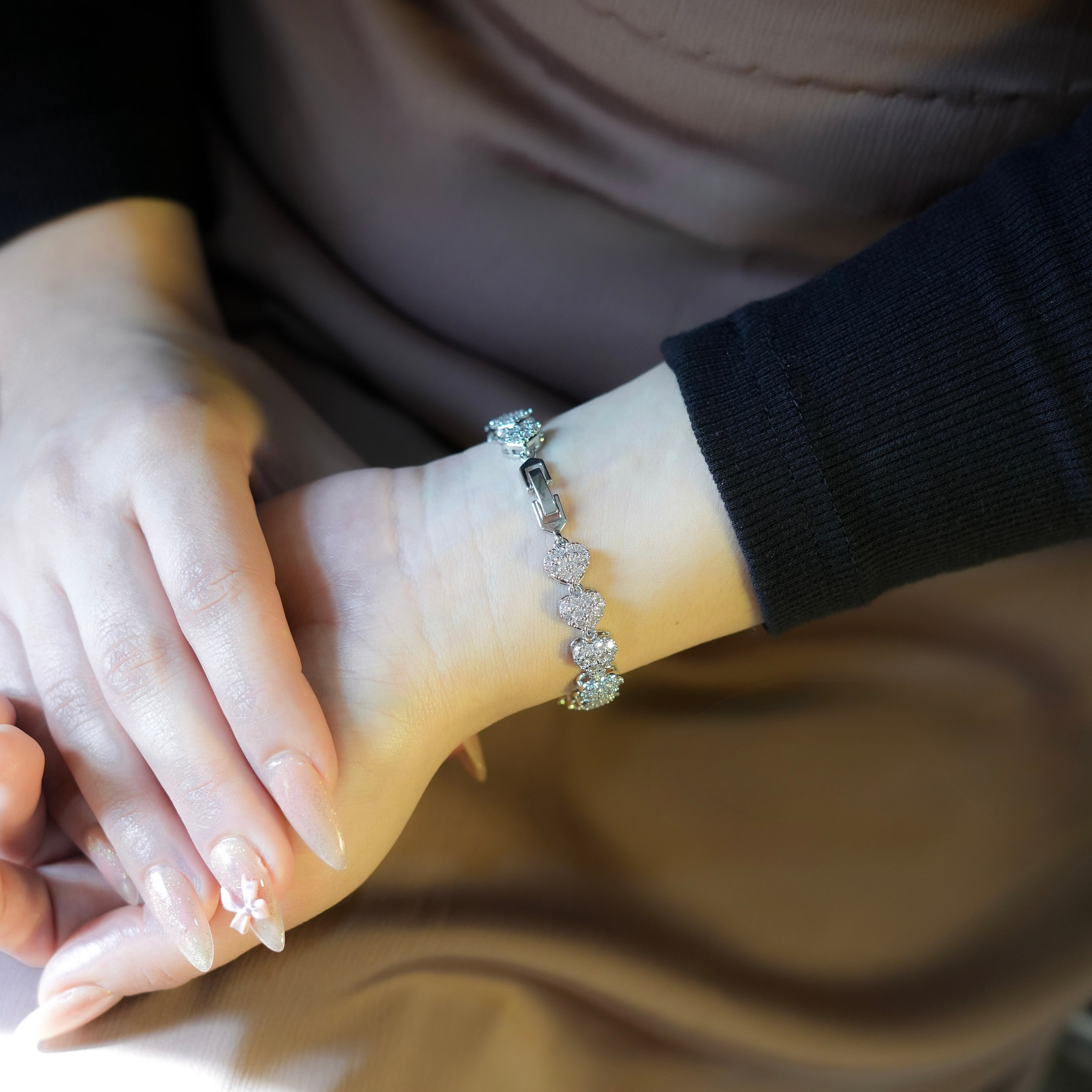 Aurora CZ Heart Bracelet