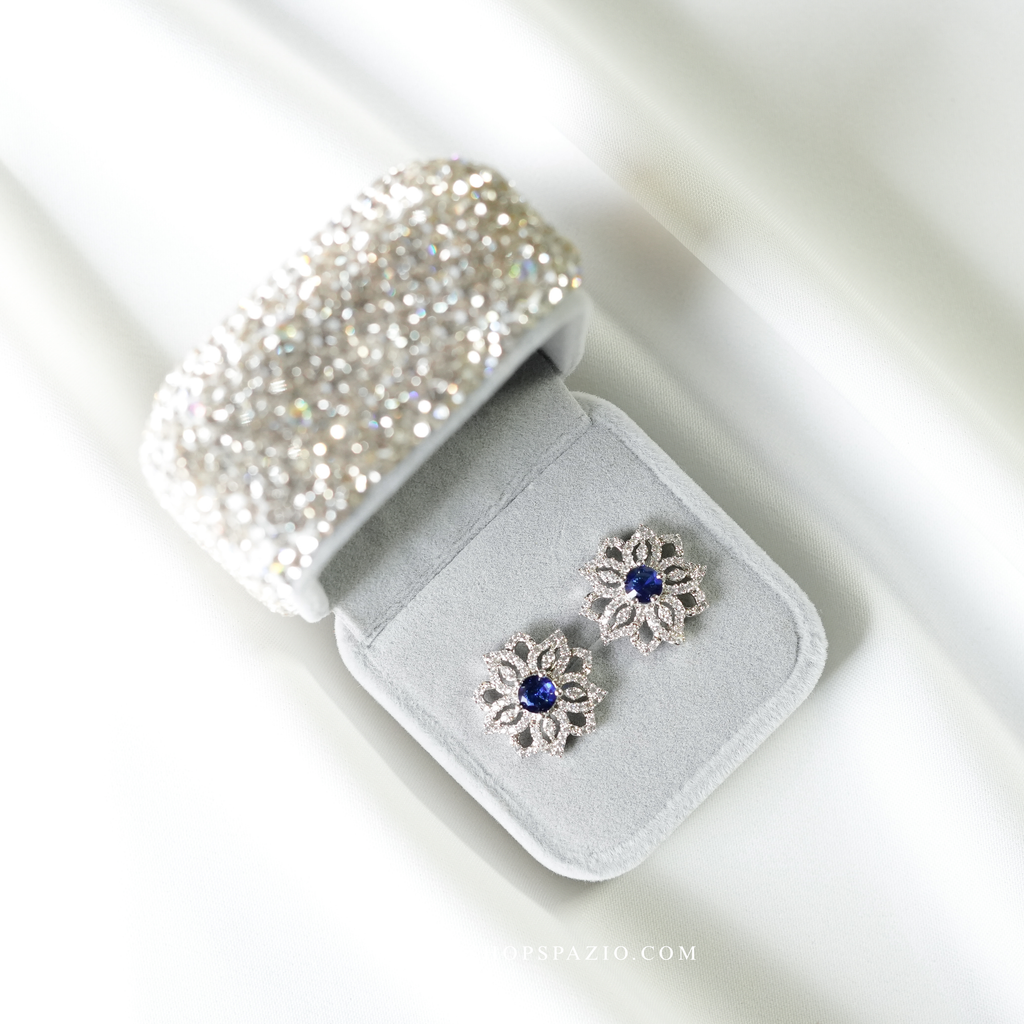 Celeste Bloom Studs -  Blue