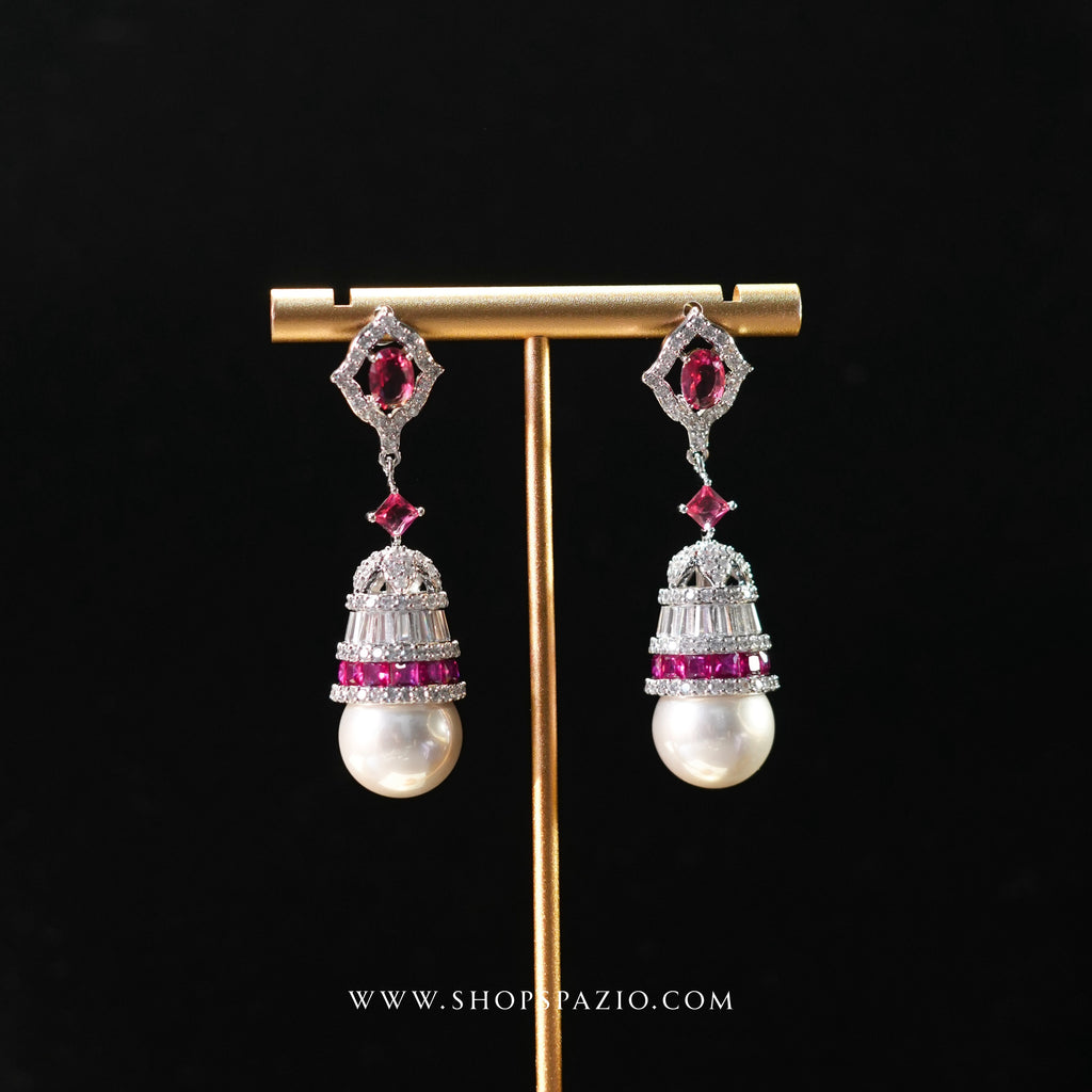 Zahra Drop Earrings - Pink