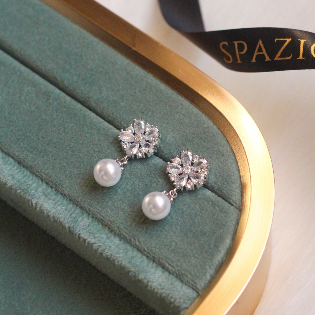 CZ Pearl Glow Earrings