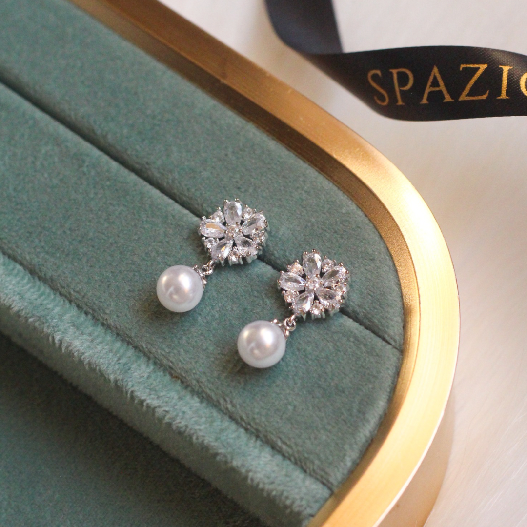 CZ Pearl Glow Earrings
