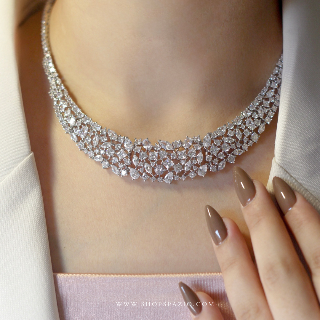 Lunar Grace CZ Necklace Set