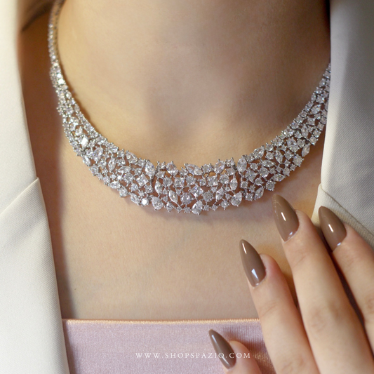Lunar Grace CZ Necklace Set