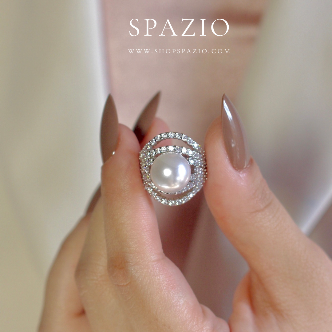 Solène Pearl Ring - Adjustable