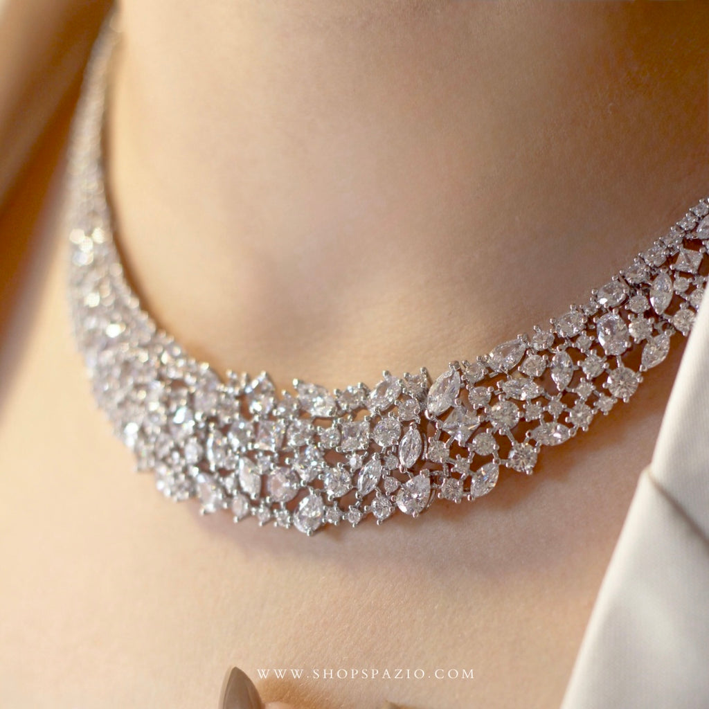 Lunar Grace CZ Necklace Set