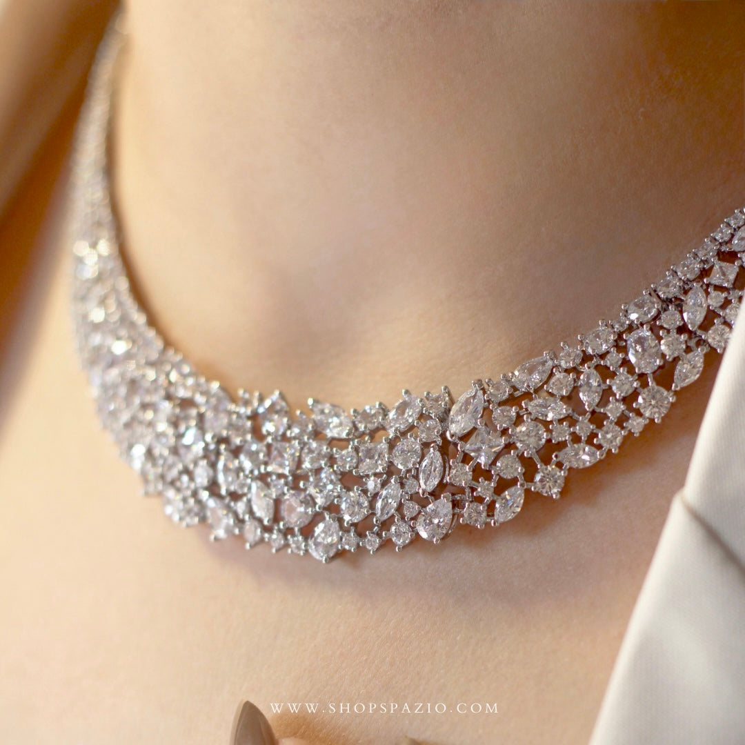 Lunar Grace CZ Necklace Set
