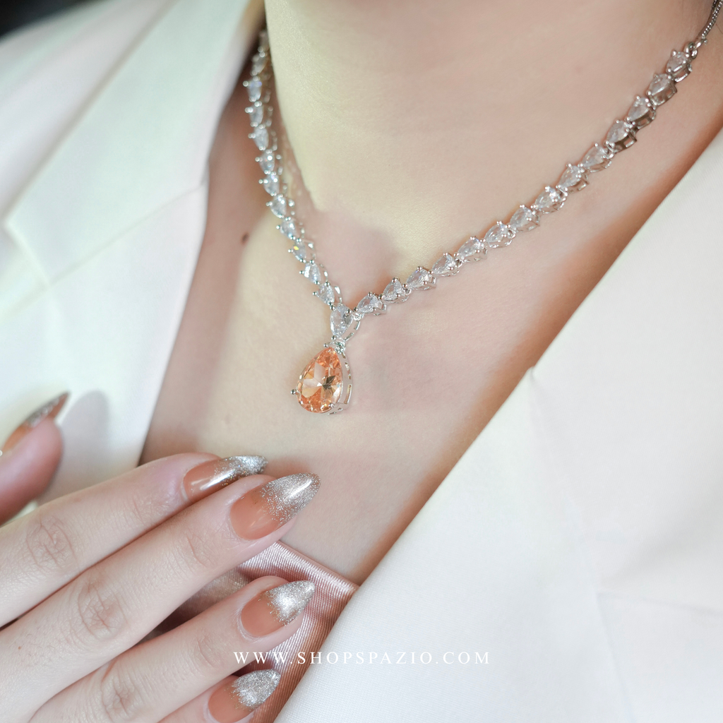 Champagne Dewdrop Necklace Set