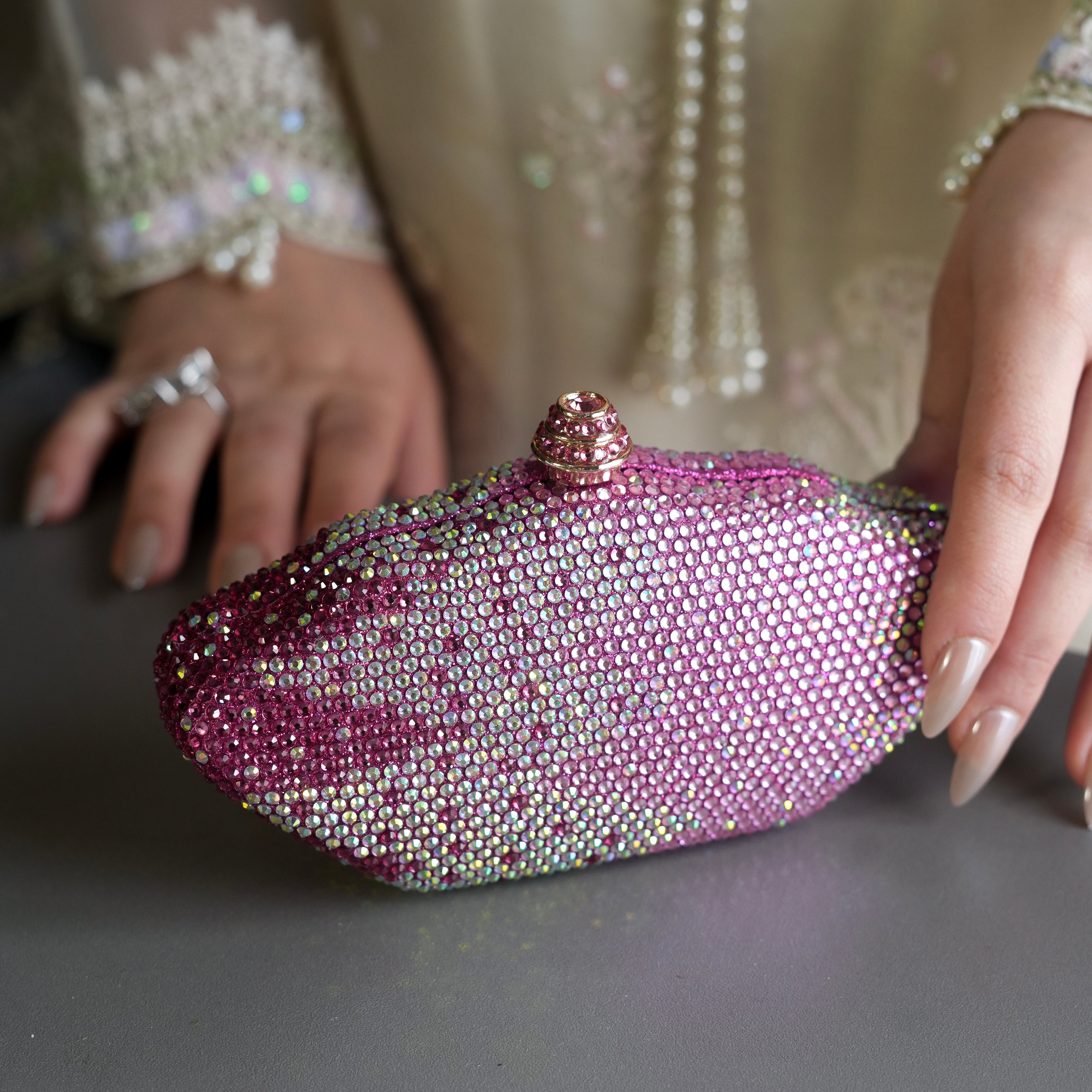 Roselle Clutch - Pink
