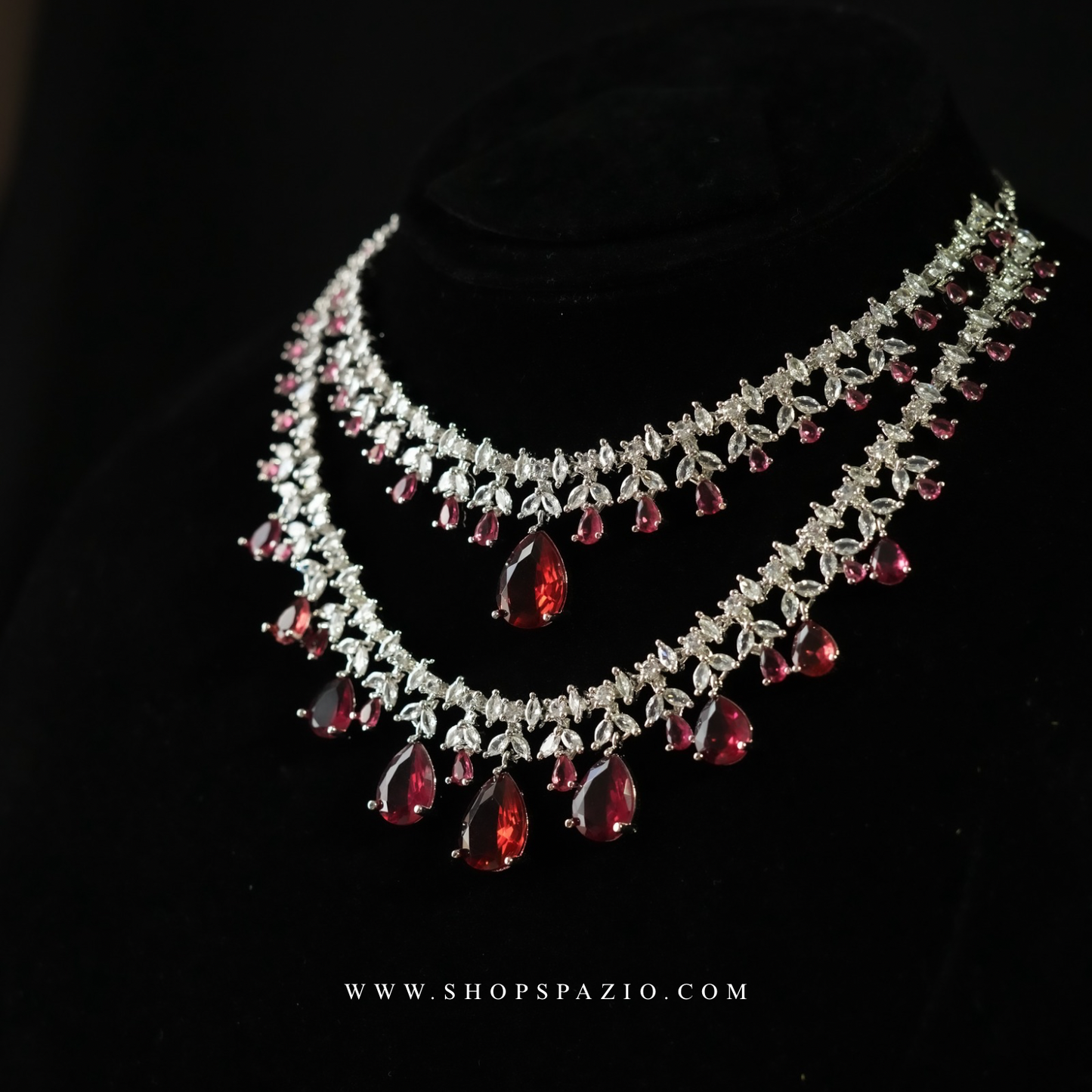 Empress Necklace Set - Red