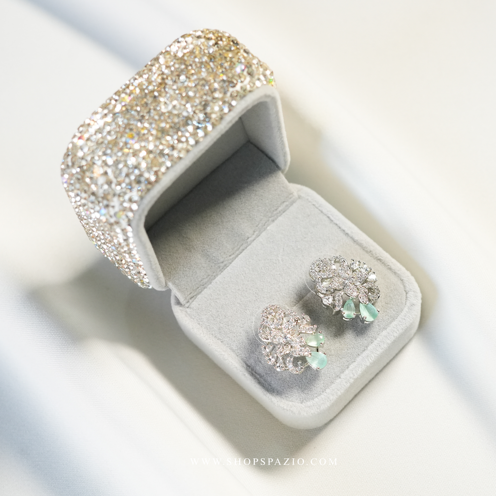 Noor Gleam Studs - Mint