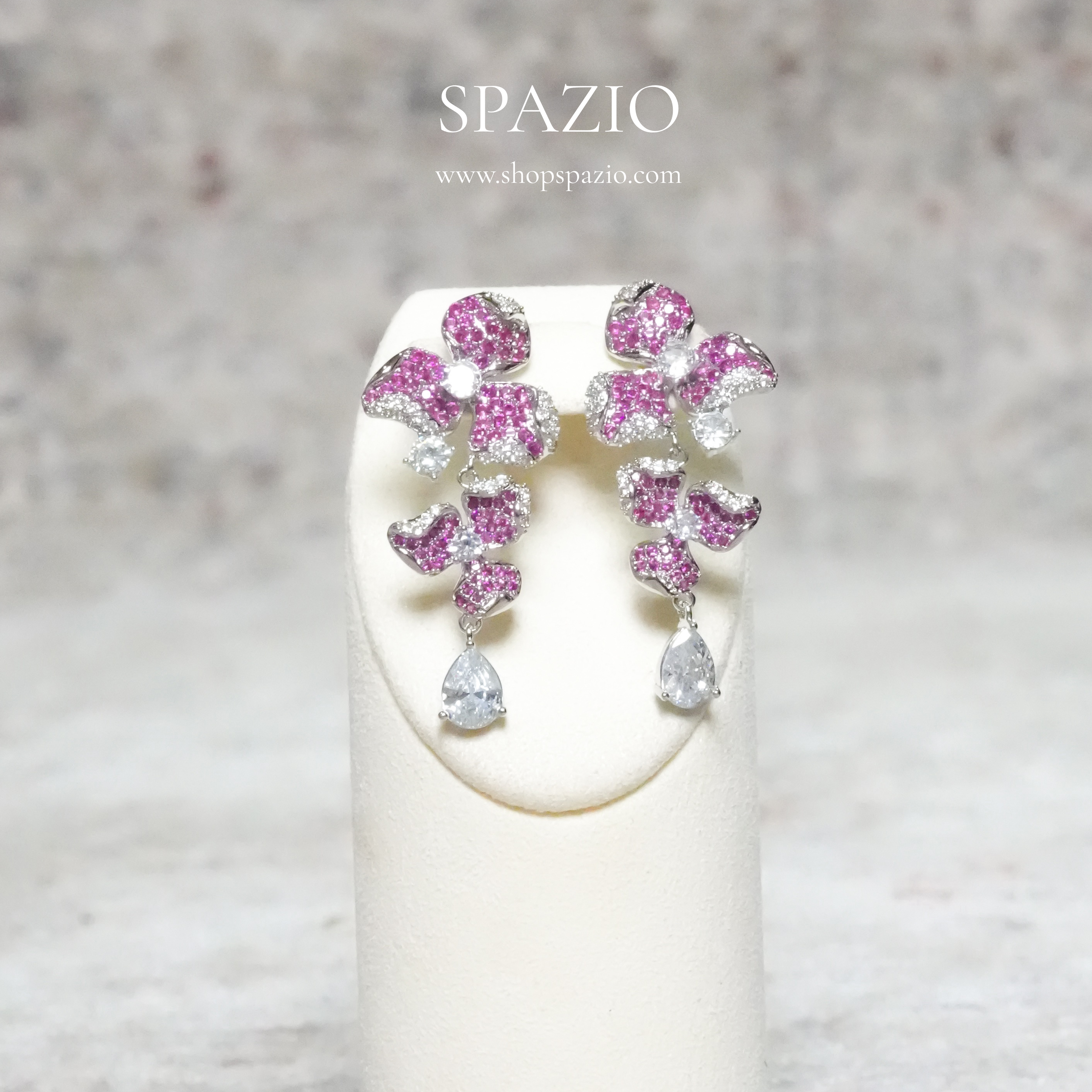 Pink Petal Spark Earrings