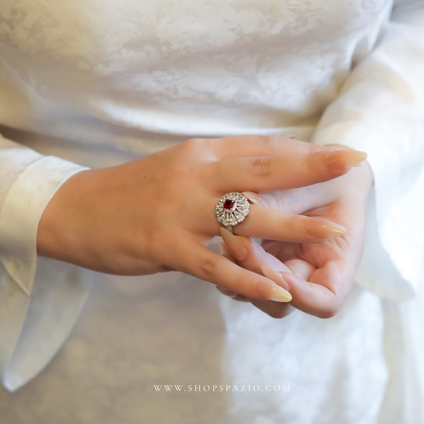CZ Bloom Ring - Adjustable