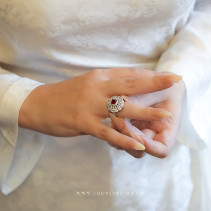 CZ Bloom Ring - Adjustable