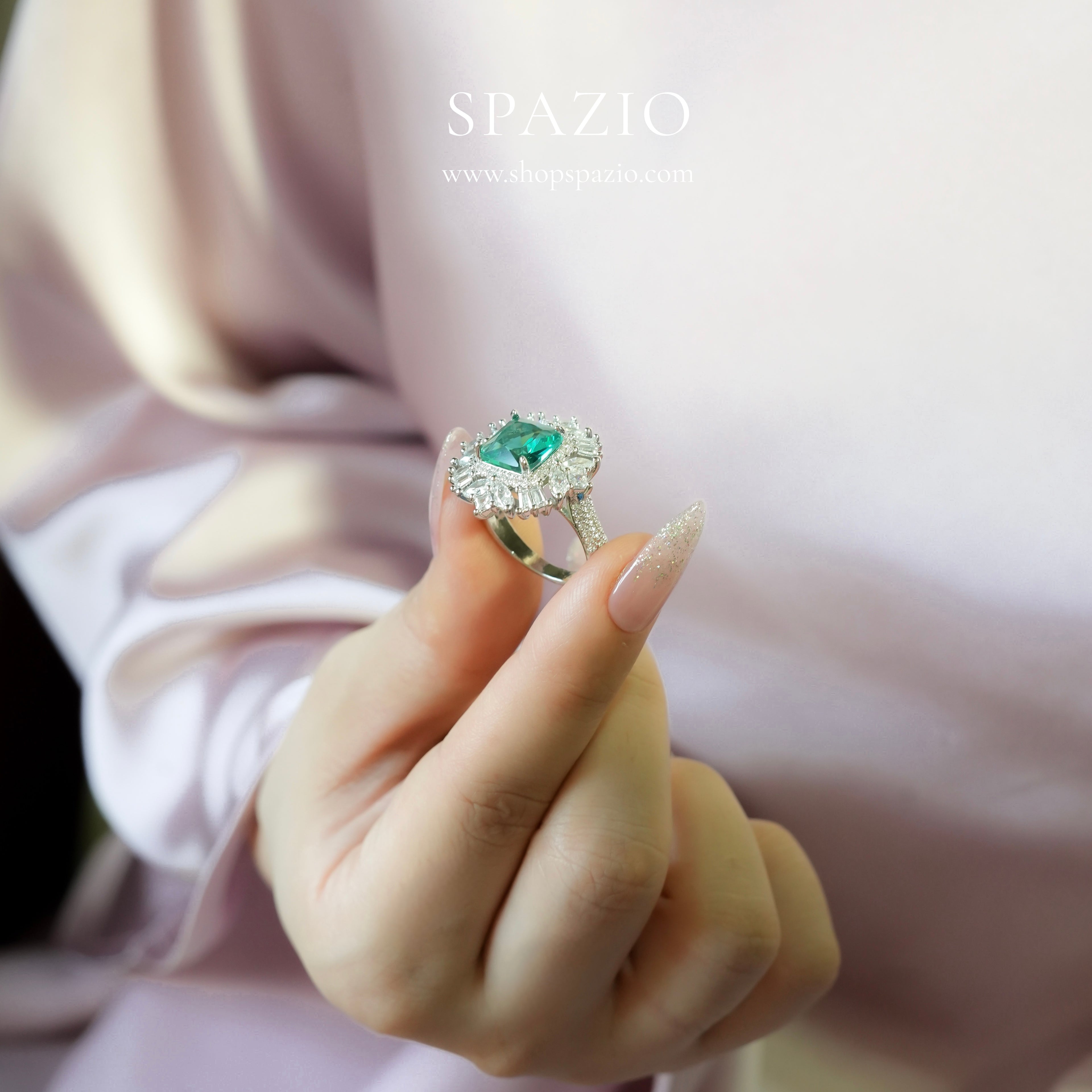 Midnight Floral Ring