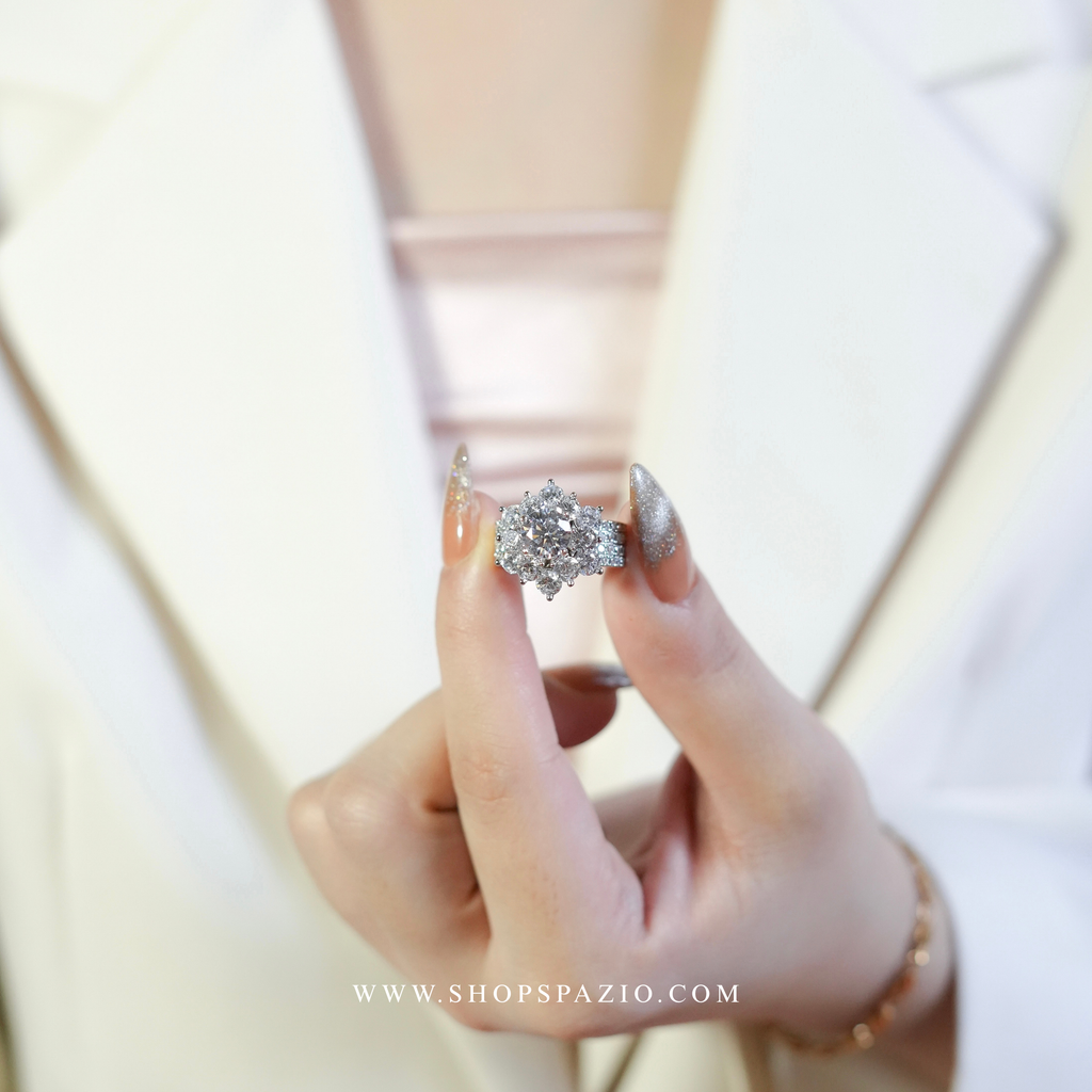 CZ Floral Crown Ring