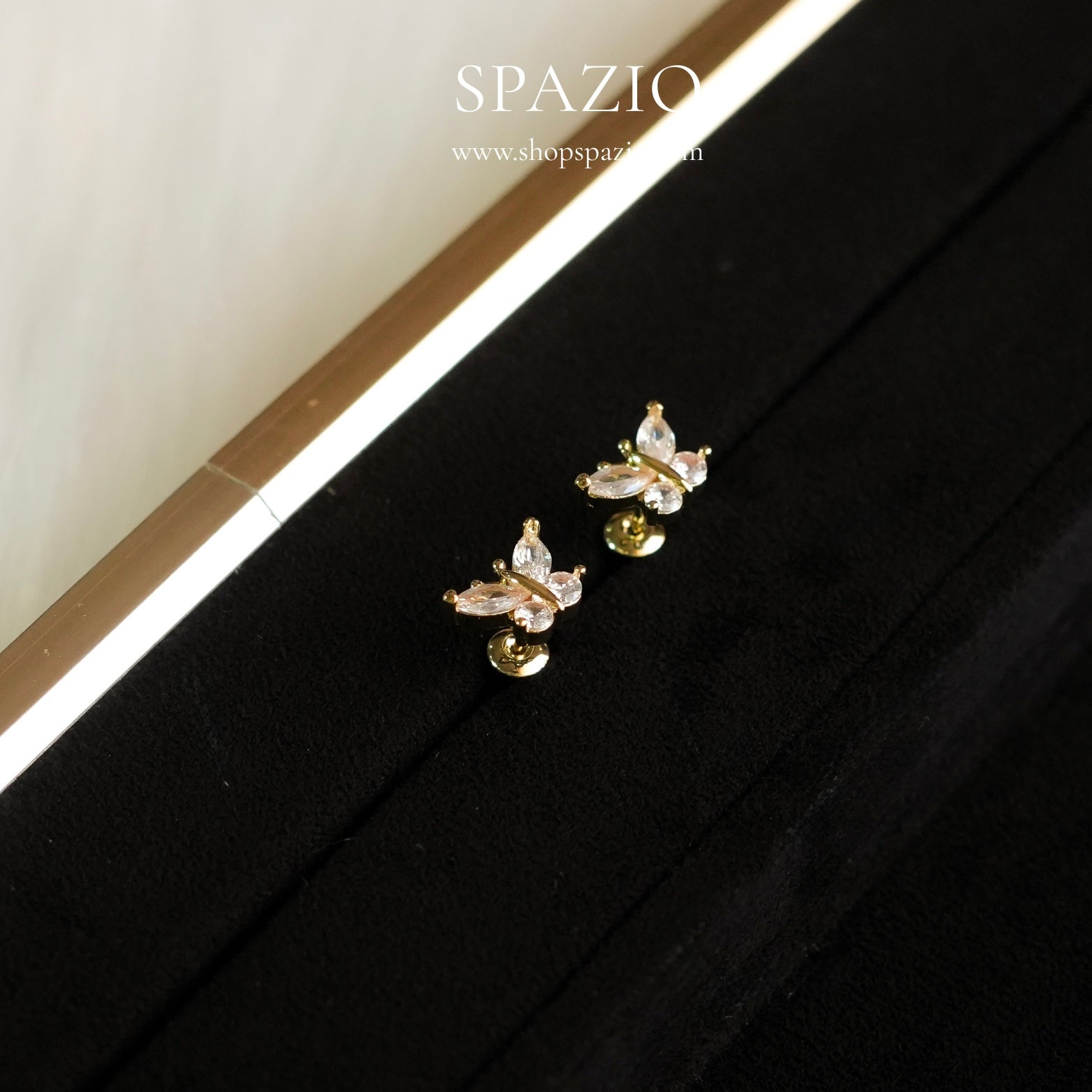Mini Butterfly Studs - Gold