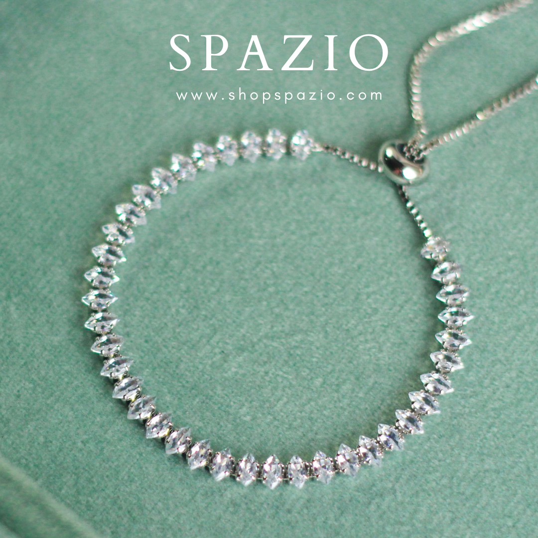 Diamond Cut Adjustable Bracelet-Silver