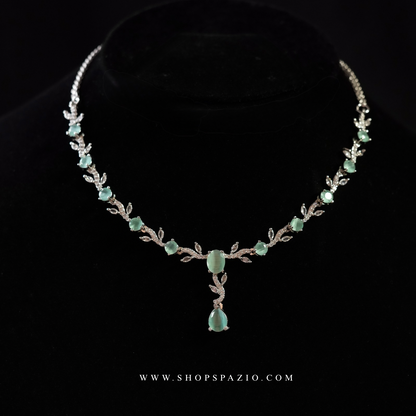 Liora Petals Necklace Set - Mint