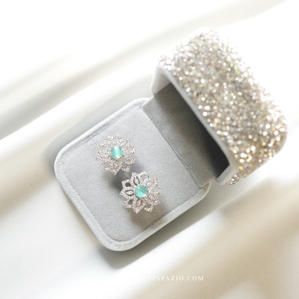 Celeste Bloom Studs -  Mint
