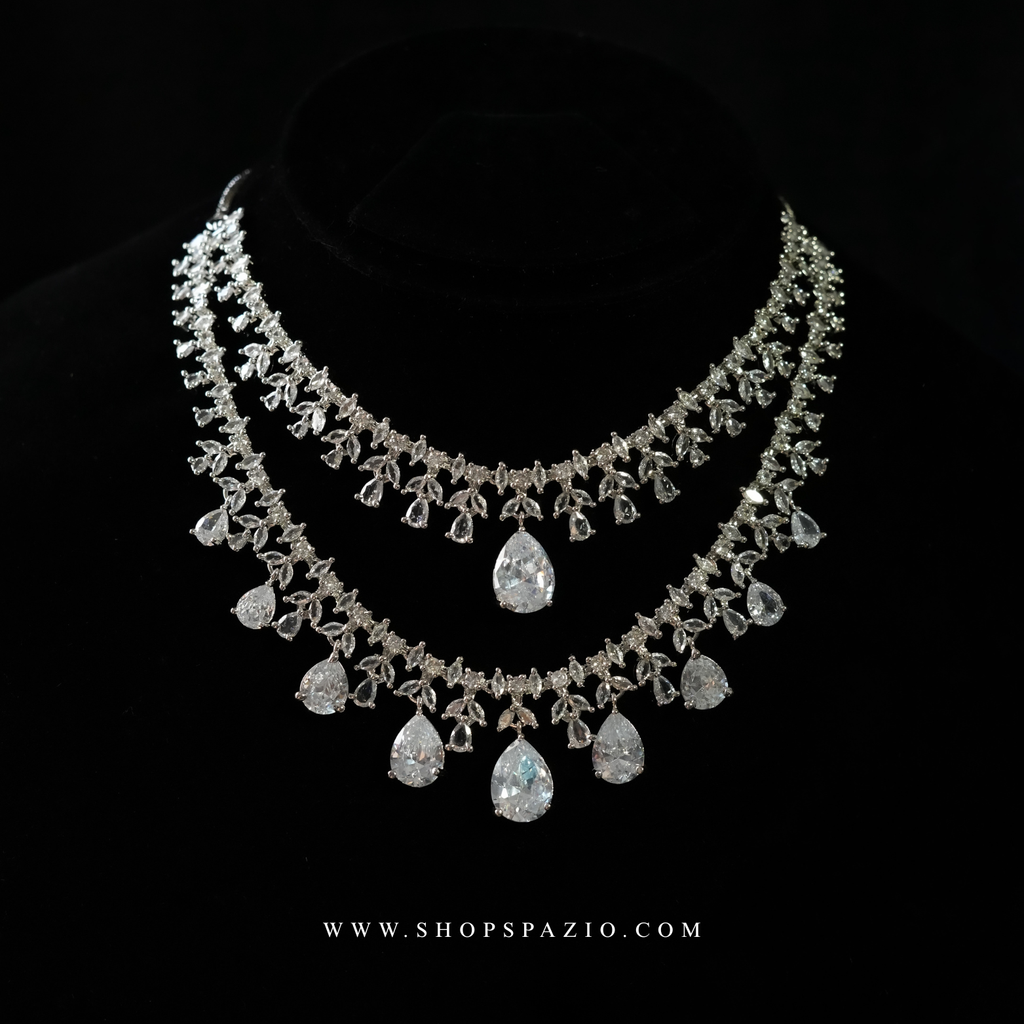 Empress Necklace Set - Silver