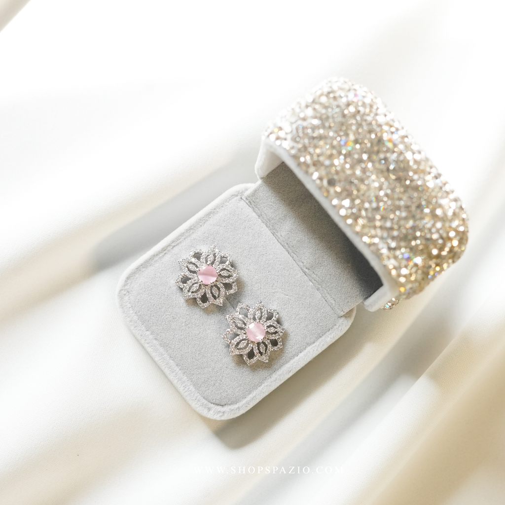 Celeste Bloom Studs -  Pink
