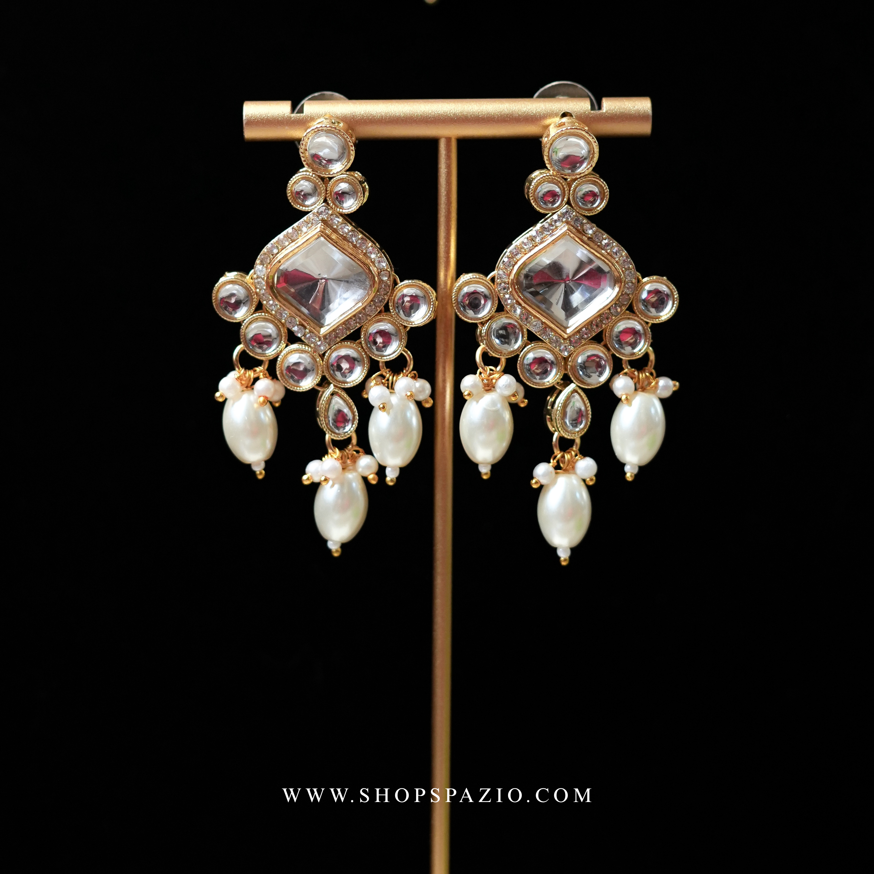 Meher Kundan Set - White