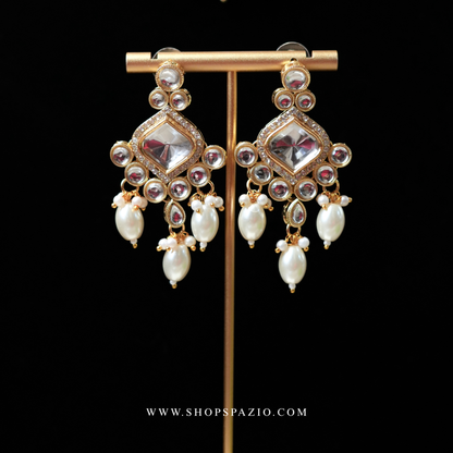 Meher Kundan Set - White