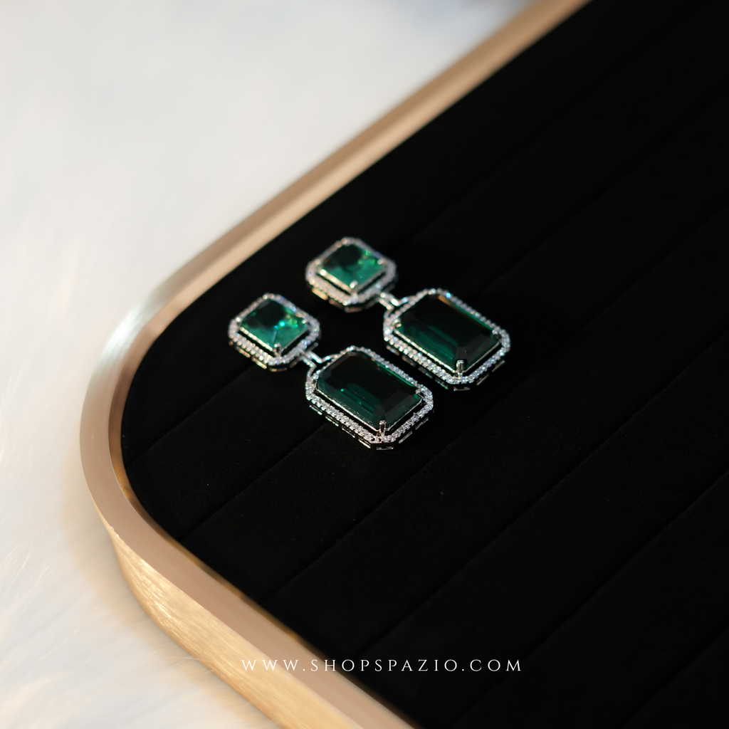 Prisma Duet Earrings - Green