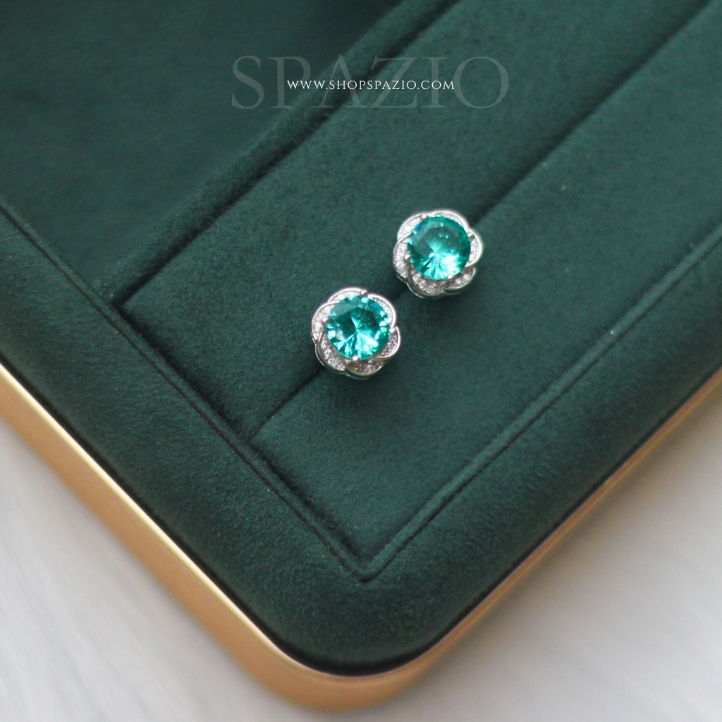Floral Bloom CZ Studs