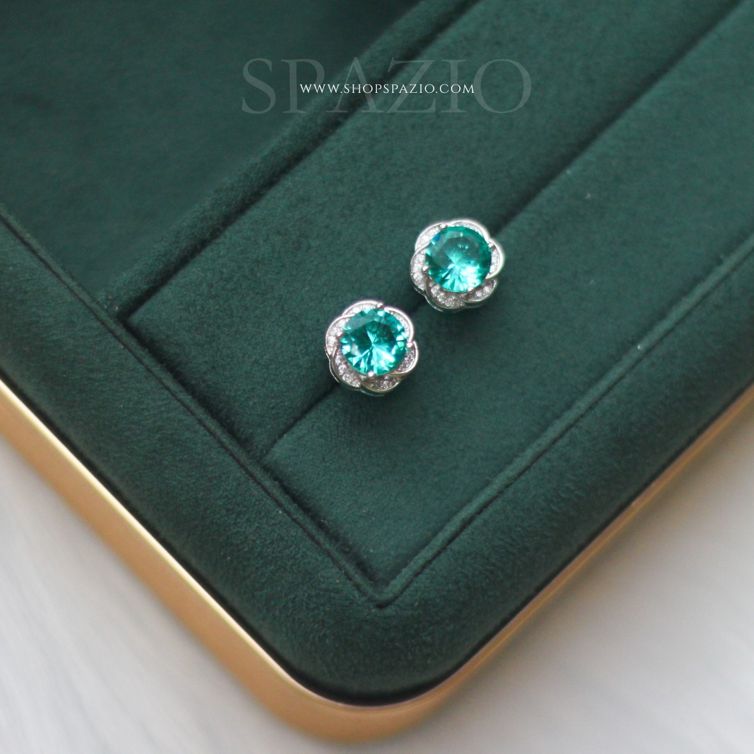 Floral Bloom CZ Studs