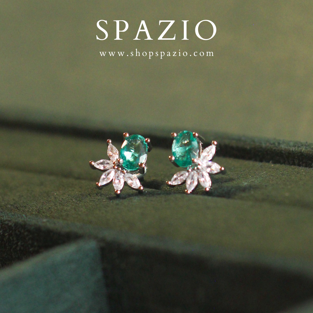 Teal Petal Studs